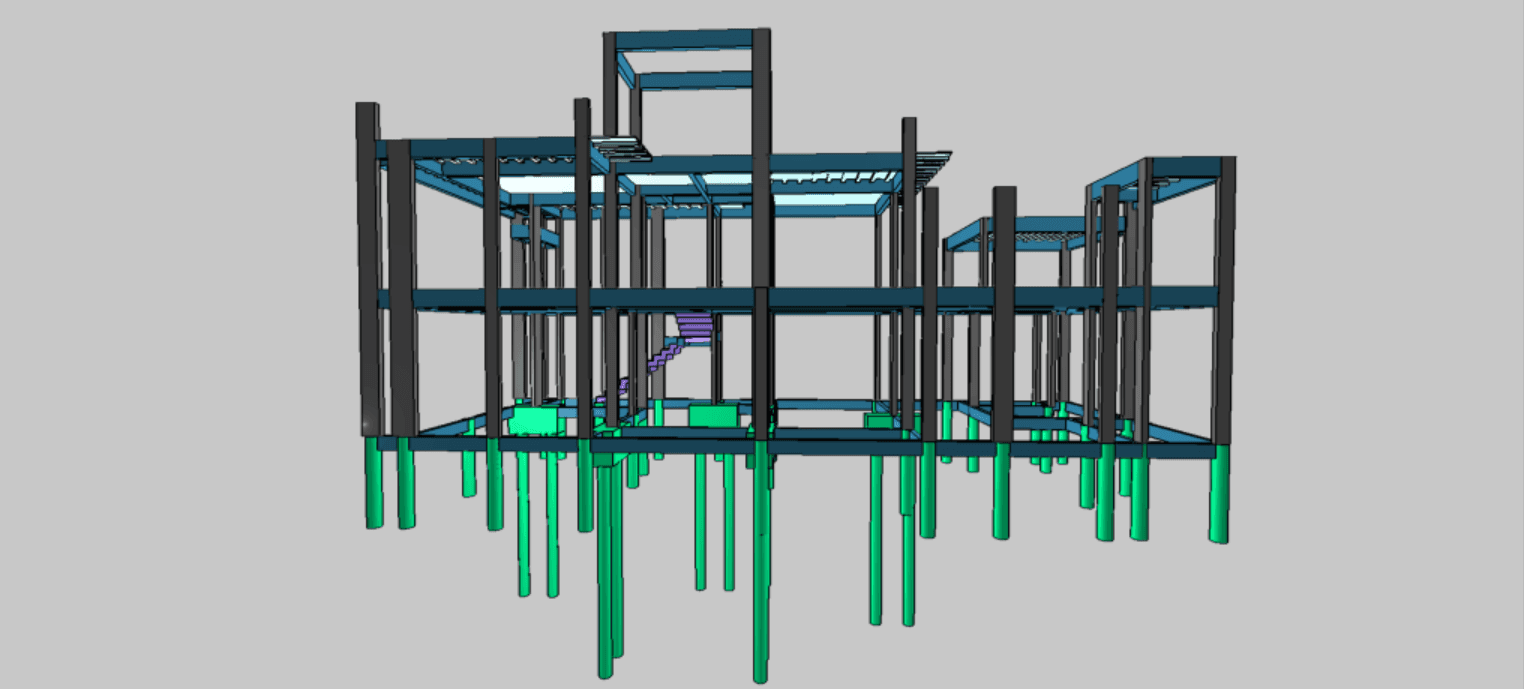 Projeto Estrutural BIM de Edificação Assobradada com 180m² - Tows Engenharia BIM 1