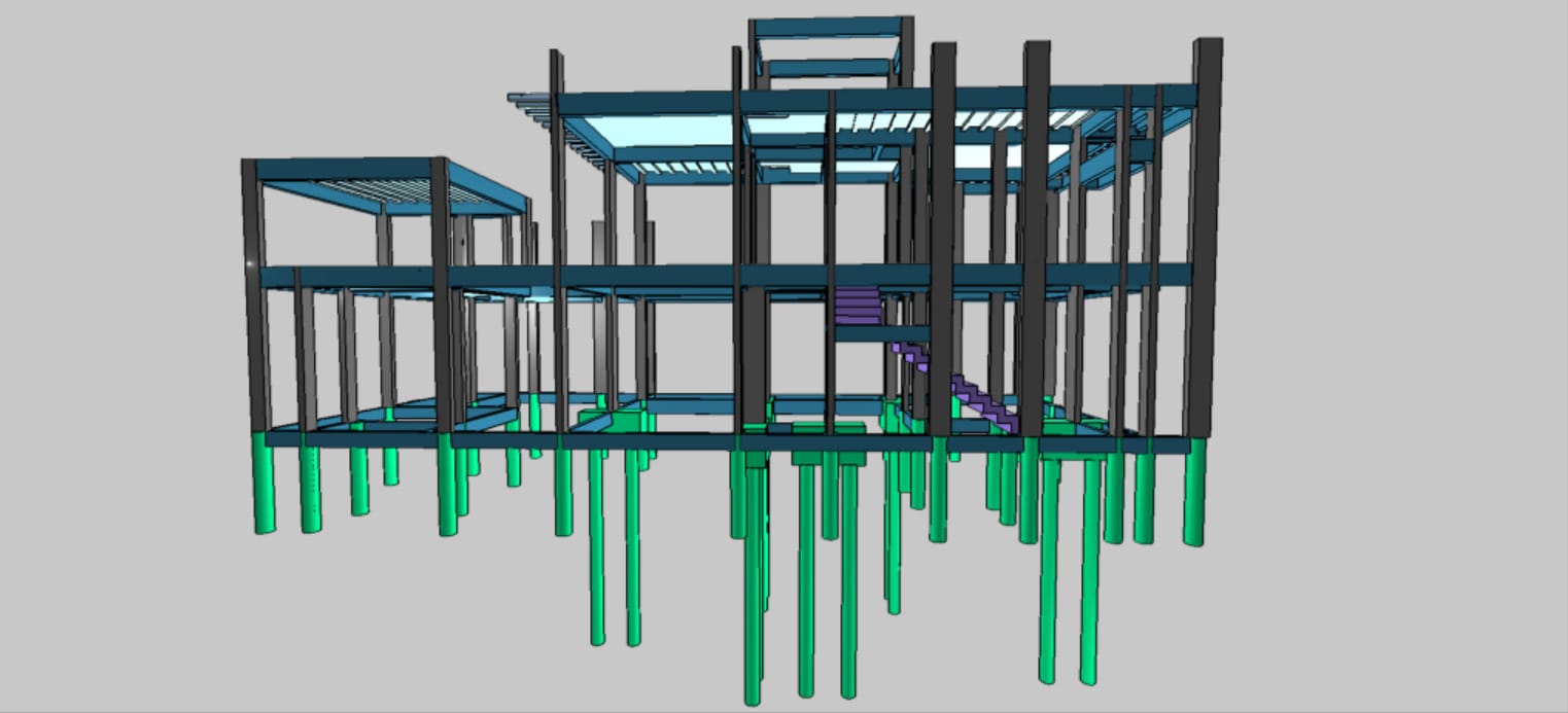 Projeto Estrutural BIM de Edificação Assobradada com 180m² - Tows Engenharia BIM 2